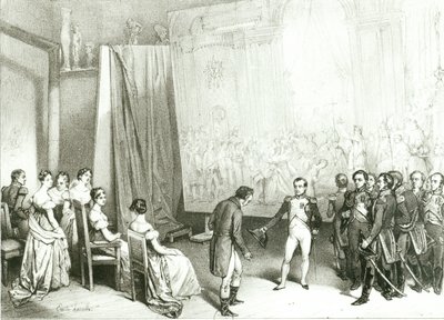 Napoleon I Visiting the Studio of David, 4th January 1808 by Emile Lassalle